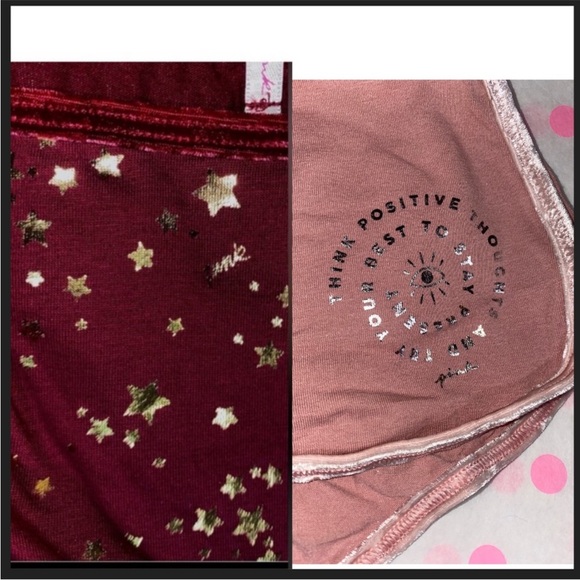 2 VS PINK velvet Shortie panty bundle Victoria’s Secret Pink panties boyshorts - Picture 2 of 5
